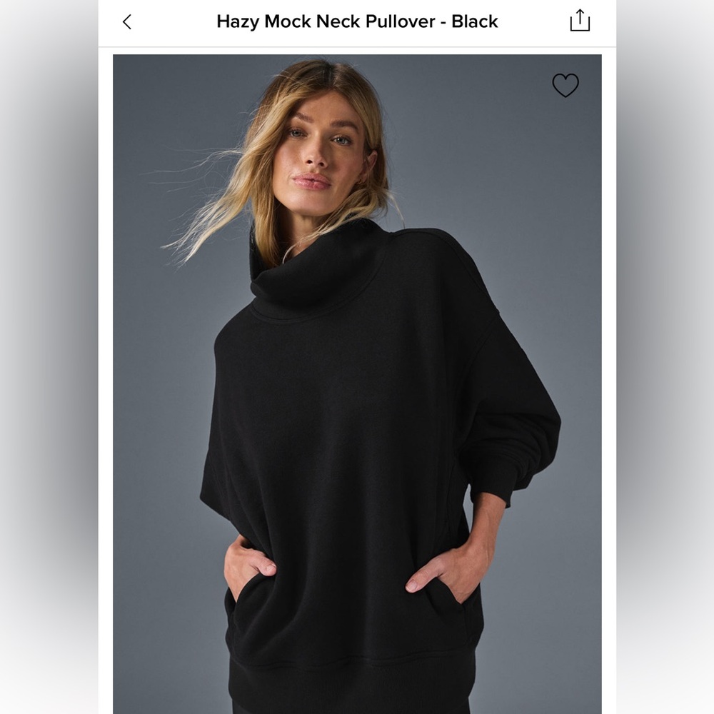 NWT Brand New Alo Hazy Mock Neck Pullover